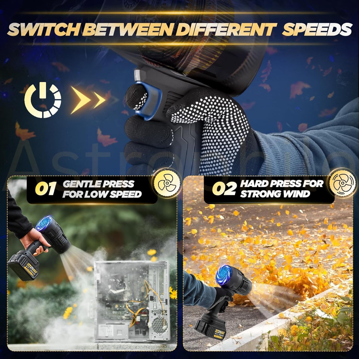 180,000 RPM, 120 MPH, Lightweight Portable TurboDry Cordless Car